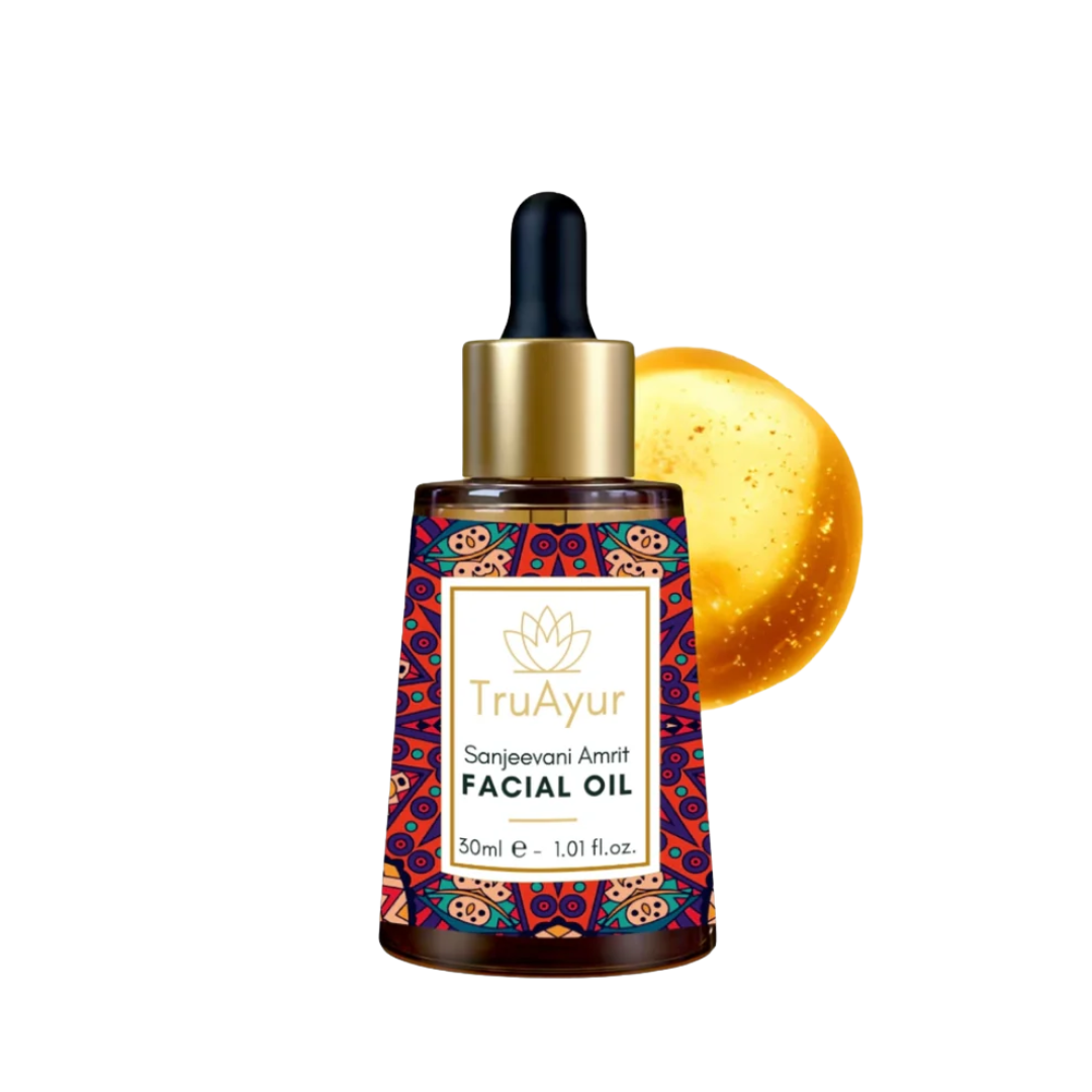 Ayurvedische Anti-Aging Nacht Gezichtsolie met Bakuchi, Dadel en Litchi Olie