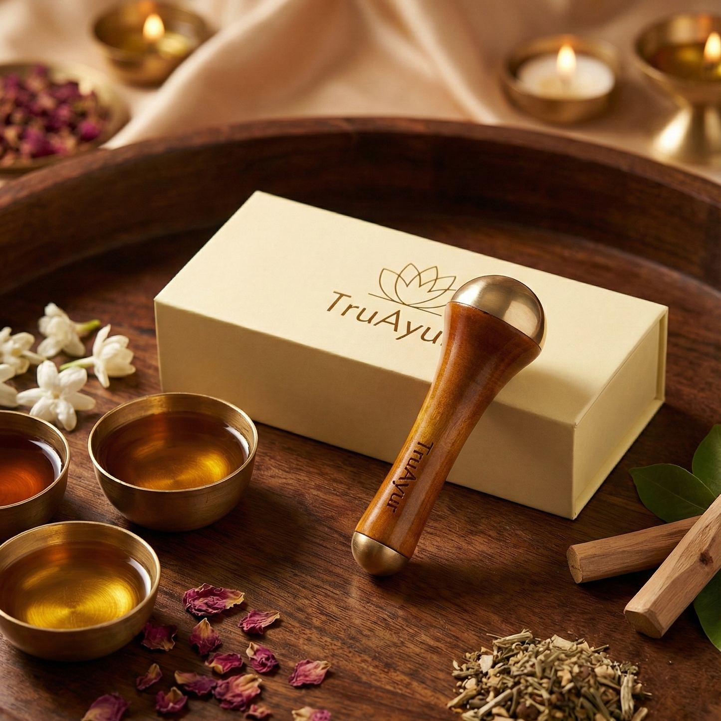 Kansa-staaf voor gezichts- en lichaamsmassage