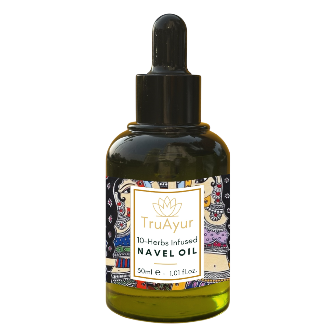 10 kruiden Navelolie voor Hormonale Balans, Betere Slaap en De Balans van Een Slappe, Droge en Gerimpelde Huid