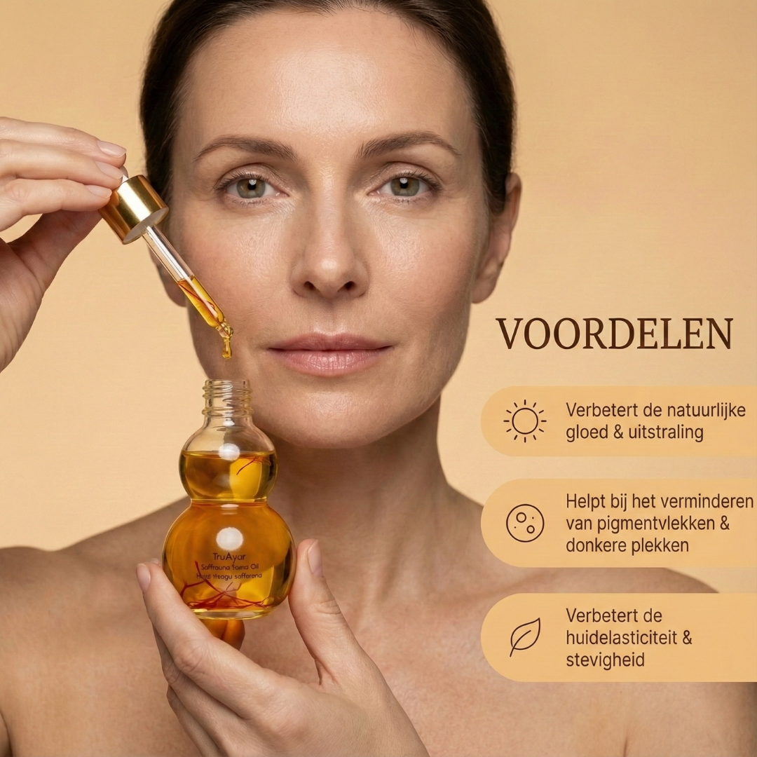 Zafferano Gezichtsolie met pure saffraanstrengen voor een stralende, gladde en verjongde huid