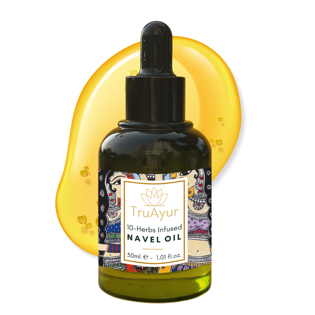 10 kruiden Navelolie voor Hormonale Balans, Betere Slaap en De Balans van Een Slappe, Droge en Gerimpelde Huid