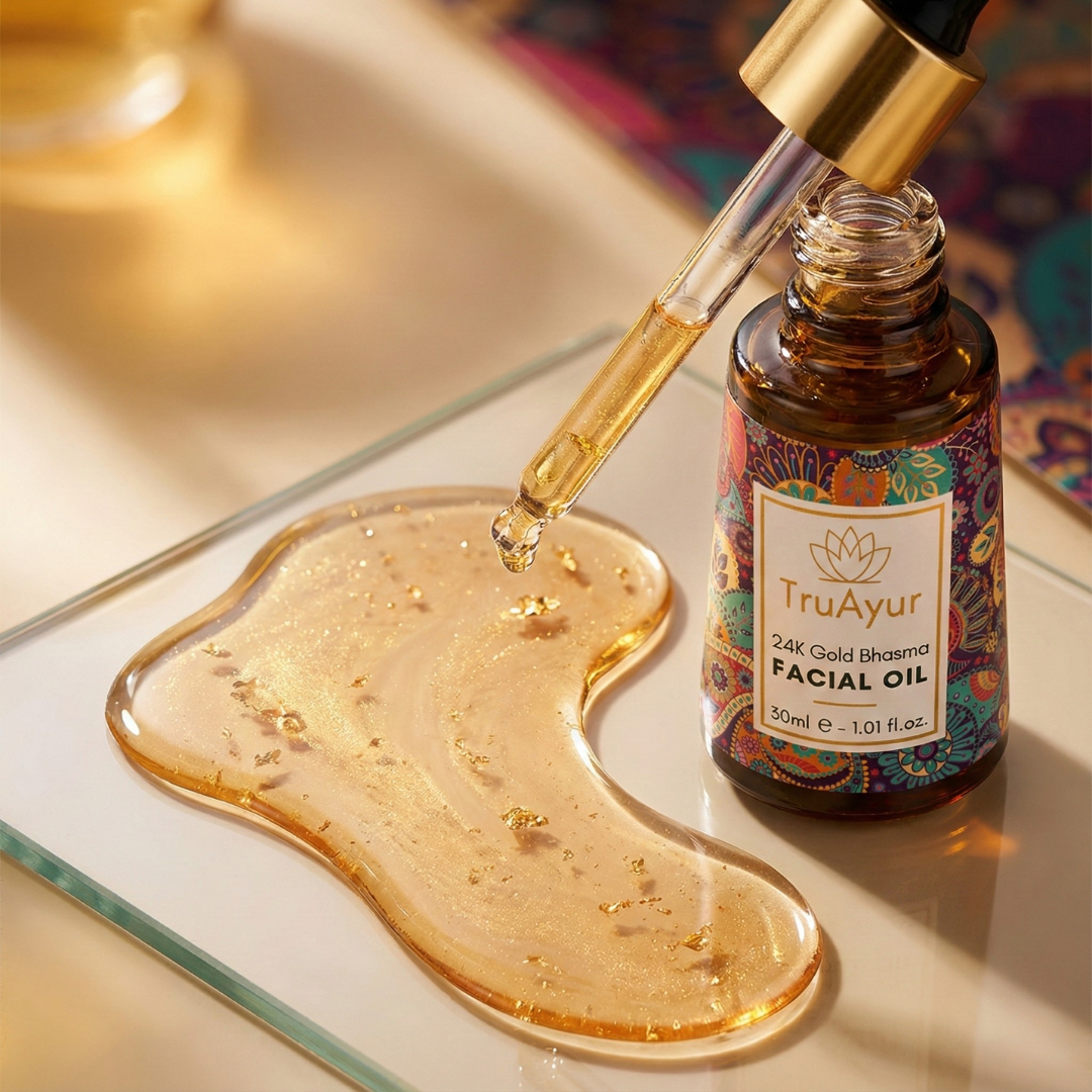 24K Gouden Ayurvedische Glow-Versterkende Anti-Pigmentatie Gezichtsolie