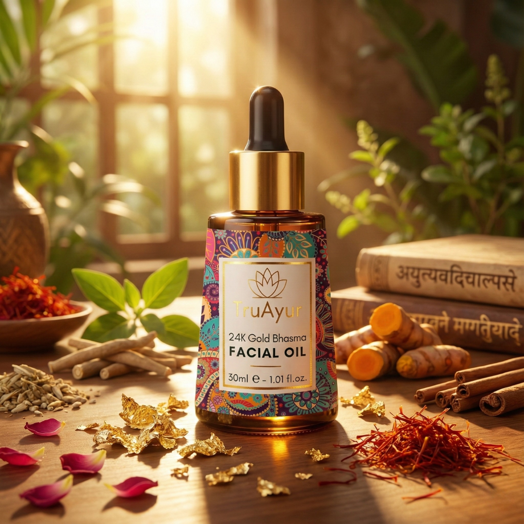 24K Gouden Ayurvedische Glow-Versterkende Anti-Pigmentatie Gezichtsolie