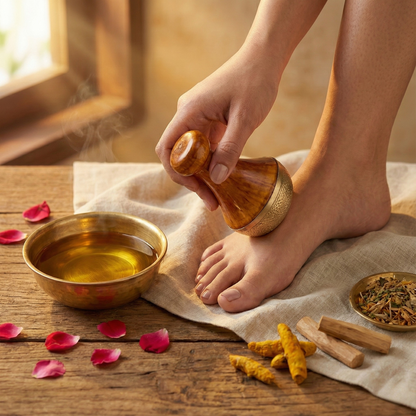 Ultieme Kansa Vatki helende voetmassager voor hormonale balans, darmgezondheid, detox en verbeterde slaap