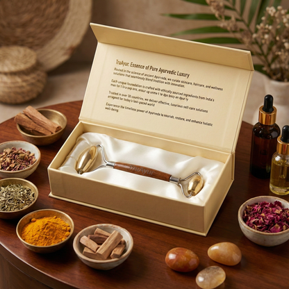 Kansa Face Roller: Oude Ayurvedische Marma-massagegereedschap voor een jeugdige, evenwichtige huid