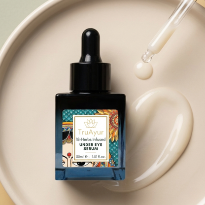 18-Kruiden Verrijkt Onder-Oog Revival Serum met Zoethoutwortel & Peptiden voor Helderdere, Stevigere Onderogen