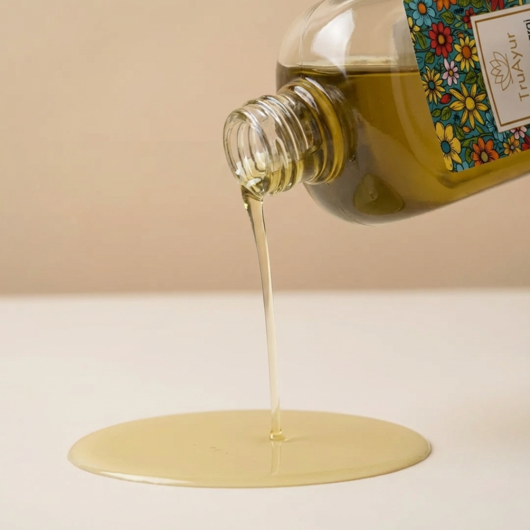 29 Kruiden Ayurvedische Haudemassageolie om stress te verlichten, haar te revitaliseren en ontspanning te bevorderen