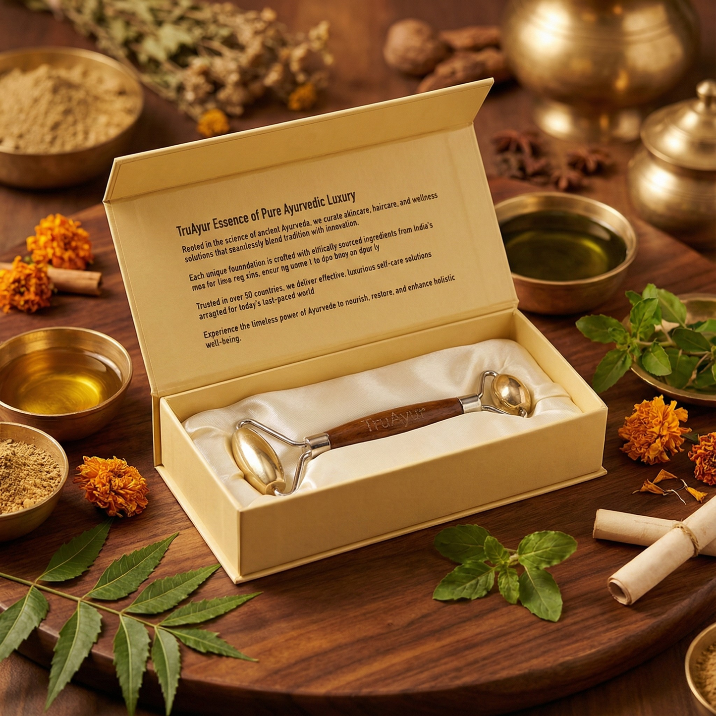 Kansa Face Roller: Oude Ayurvedische Marma-massagegereedschap voor een jeugdige, evenwichtige huid