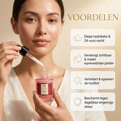 8-kruiden Ayurvedisch Radiance Dagserum met Syn-Ake peptide voor diepe hydratatie, een hele dag glow en zichtbaar verstevigend effect
