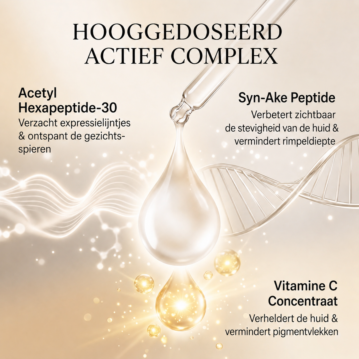 8-kruiden Ayurvedisch Radiance Dagserum met Syn-Ake peptide voor diepe hydratatie, een hele dag glow en zichtbaar verstevigend effect