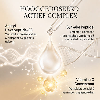 8-kruiden Ayurvedisch Radiance Dagserum met Syn-Ake peptide voor diepe hydratatie, een hele dag glow en zichtbaar verstevigend effect