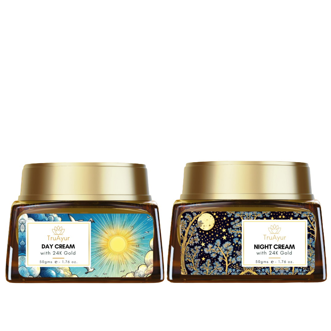 24K gouden gecombineerde dag- en nachtcrème