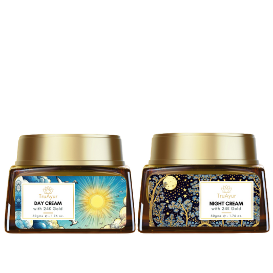 24K gouden gecombineerde dag- en nachtcrème