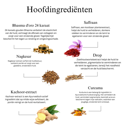 24K Gouden Ayurvedische Glow-Versterkende Anti-Pigmentatie Gezichtsolie