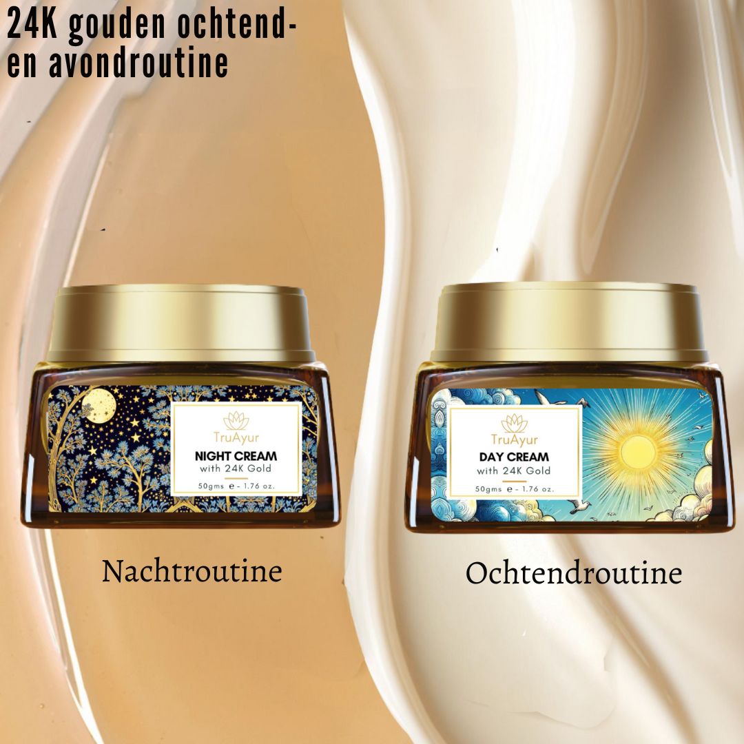 24K gouden gecombineerde dag- en nachtcrème