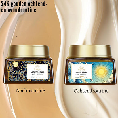 24K gouden gecombineerde dag- en nachtcrème