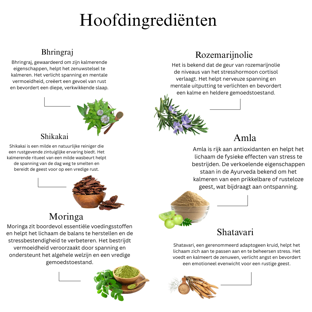 29 Kruiden Ayurvedische Haudemassageolie om stress te verlichten, haar te revitaliseren en ontspanning te bevorderen