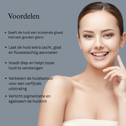 24K gouden helderheid combo (combinatie gezichtsolie en 24K gouden lichaamsolie)