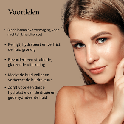 Saffron Glow Nachtritueel (24 karaats gouden nachtcrème en gezichtsreiniger)