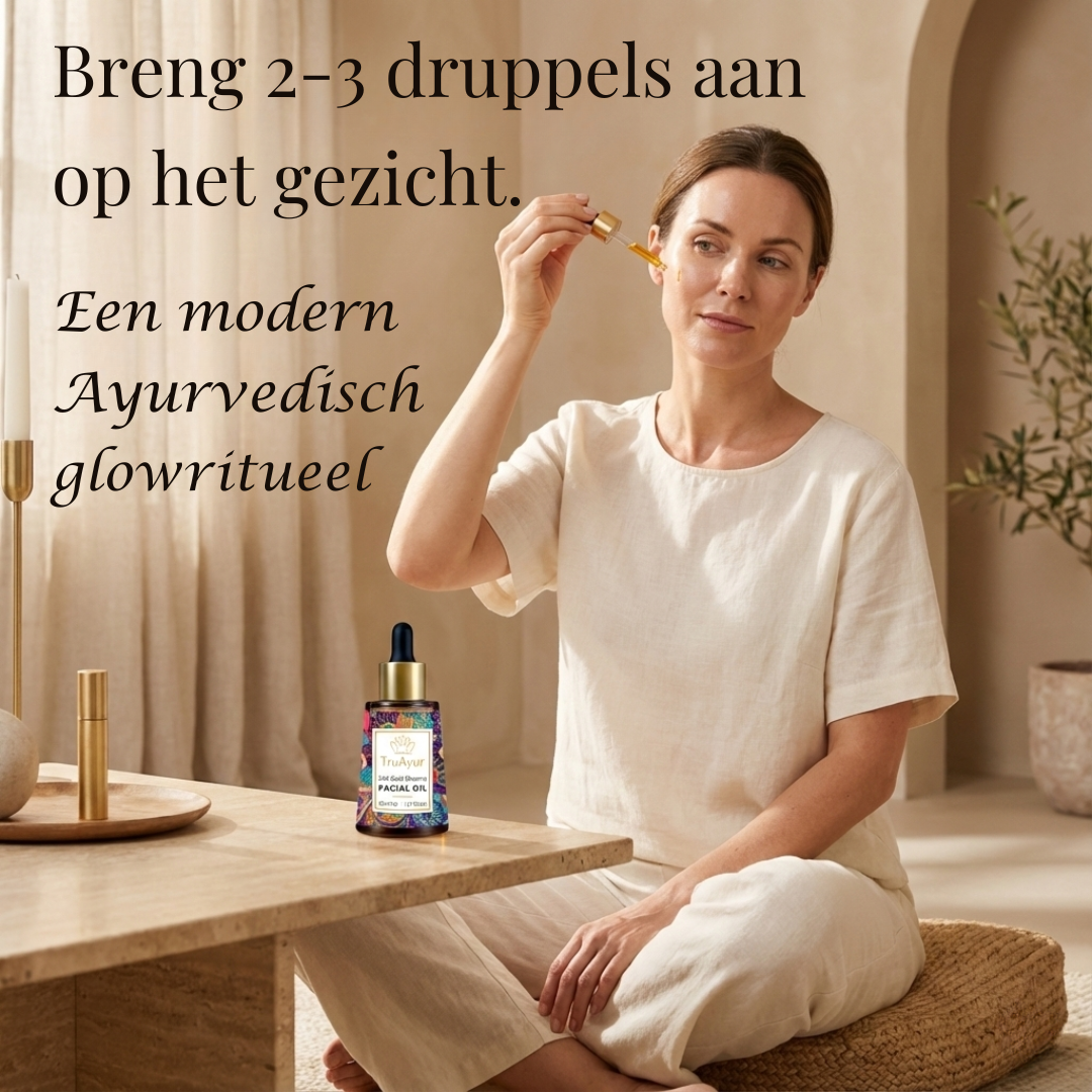 24K Gouden Ayurvedische Glow-Versterkende Anti-Pigmentatie Gezichtsolie