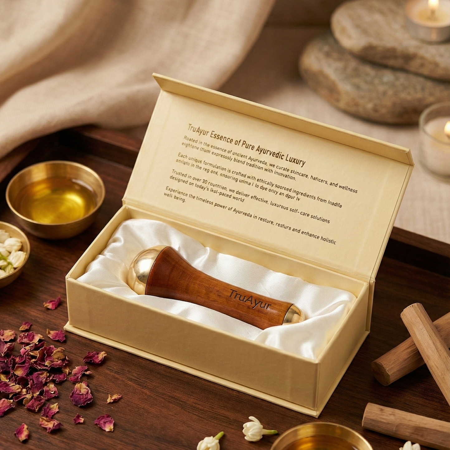 Kansa-staaf voor gezichts- en lichaamsmassage