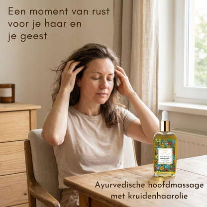 29 Kruiden Ayurvedische Haudemassageolie om stress te verlichten, haar te revitaliseren en ontspanning te bevorderen