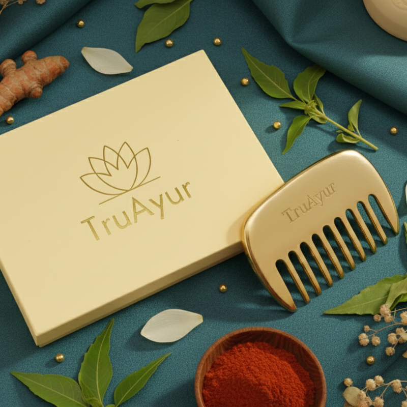 Kansa Haarkam – Ayurvedische Ontgifting voor de Hoofdhuid en Gezond haar