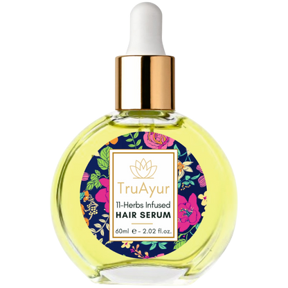 Ayurvedische haarserumolie met 11 kruiden voor sterker haar, getemde kroes en stralende glans