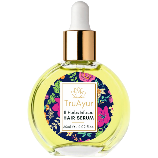 Ayurvedische haarserumolie met 11 kruiden voor sterker haar, getemde kroes en stralende glans