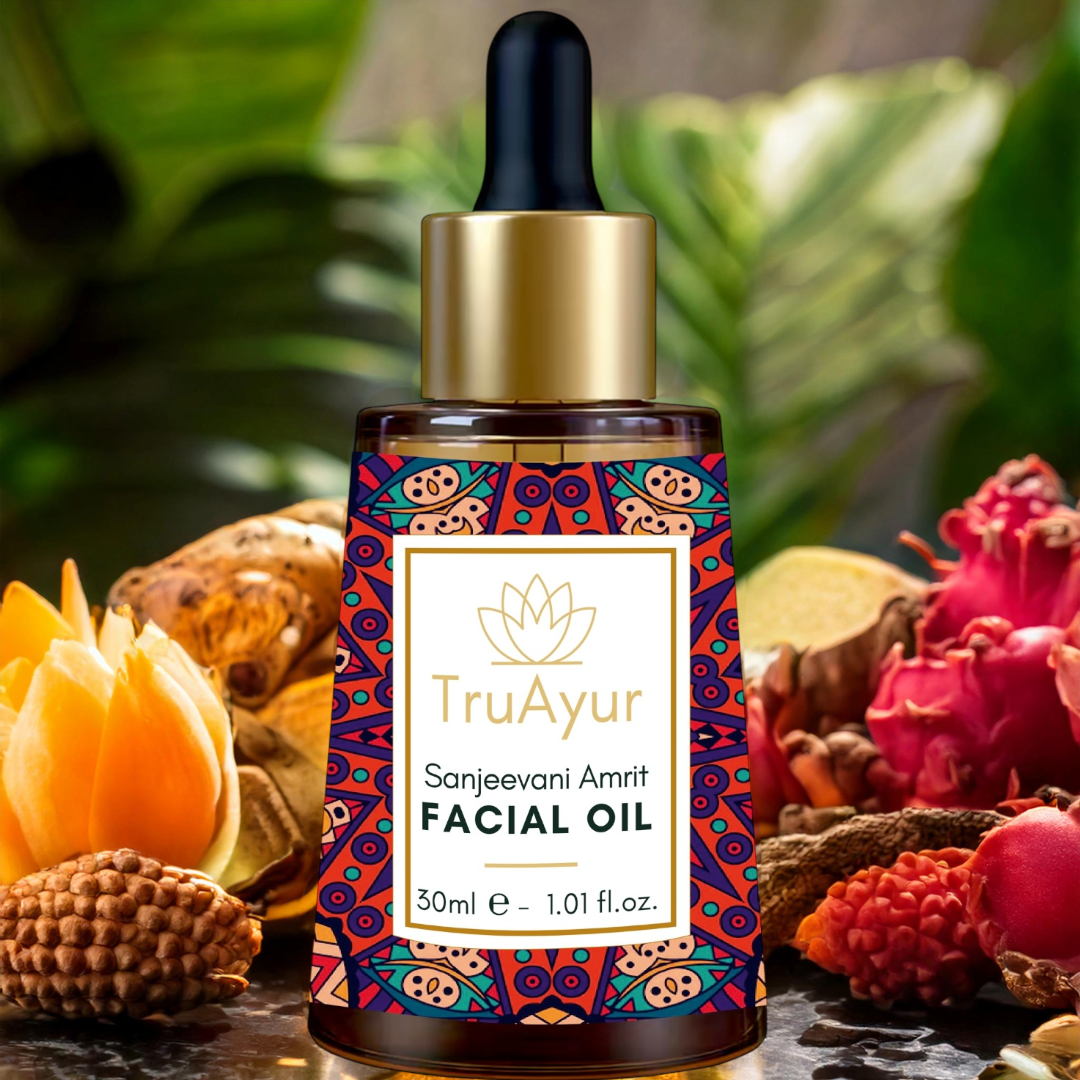 Ayurvedische Anti-Aging Nacht Gezichtsolie met Bakuchi, Dadel en Litchi Olie