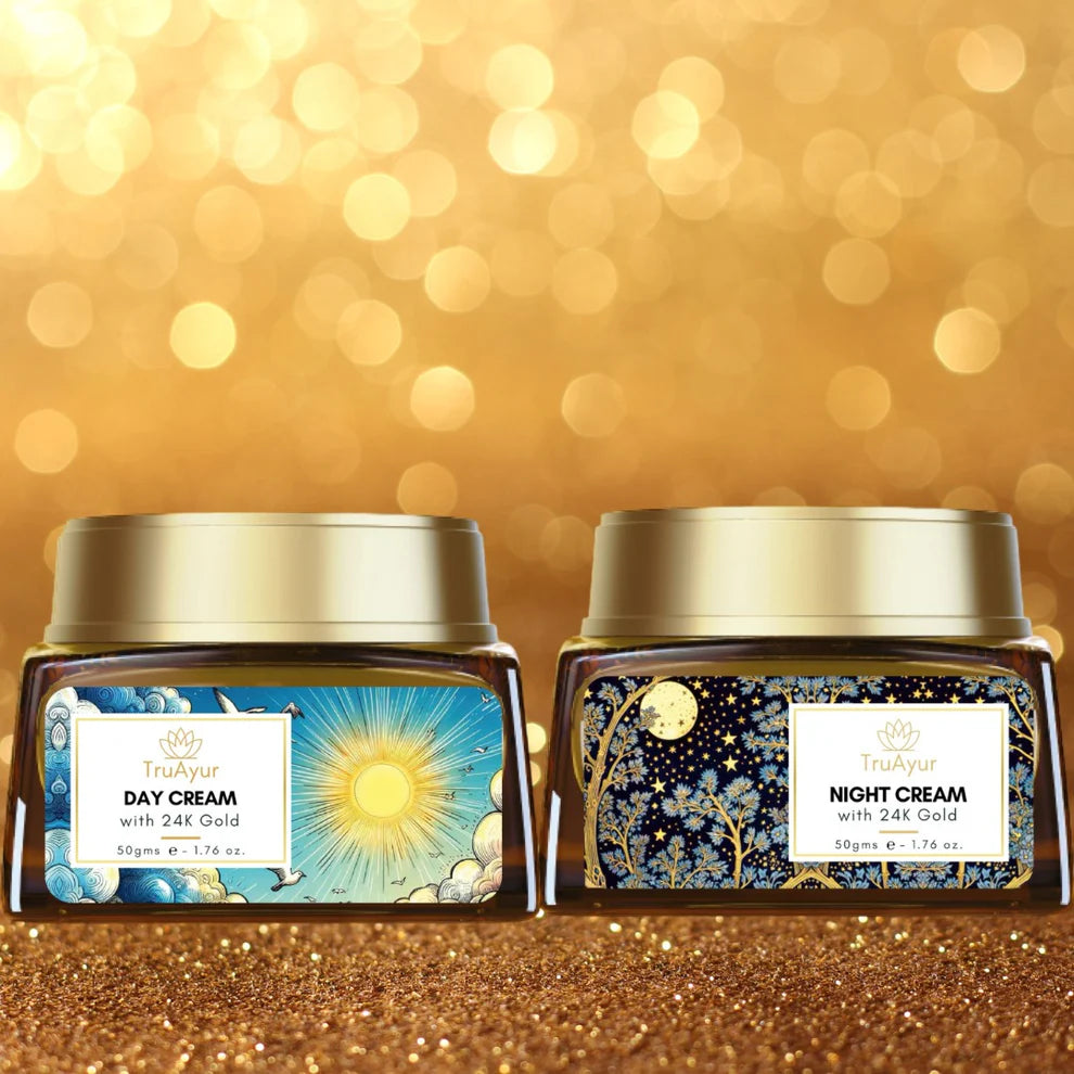 24K gouden gecombineerde dag- en nachtcrème