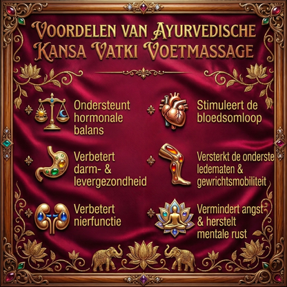 Ultieme Kansa Vatki helende voetmassager voor hormonale balans, darmgezondheid, detox en verbeterde slaap