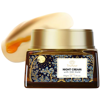 Saffron Glow Nachtritueel (24 karaats gouden nachtcrème en gezichtsreiniger)